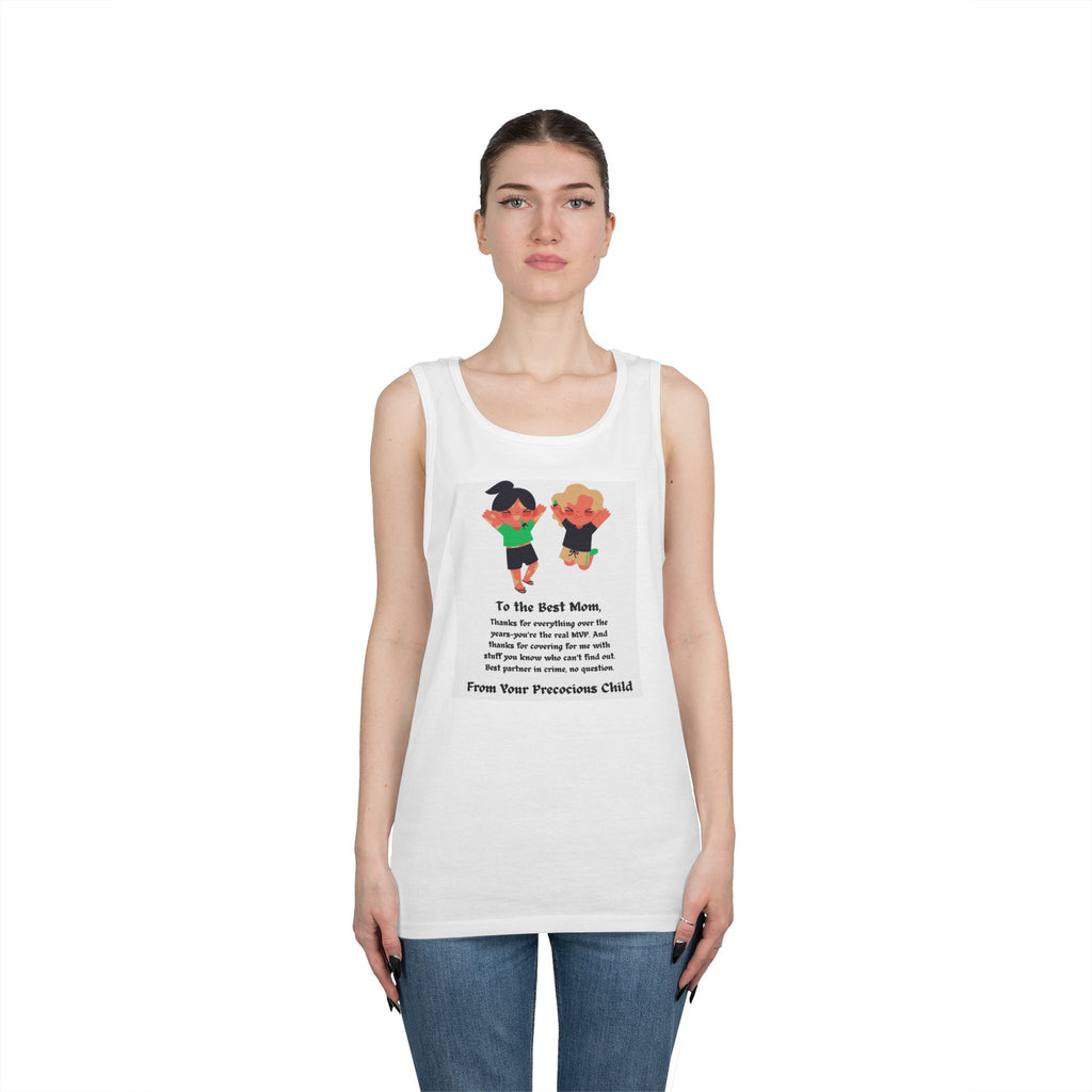 Tank Top — "To the Best Mom" Cute Childrens' Thank You Design
