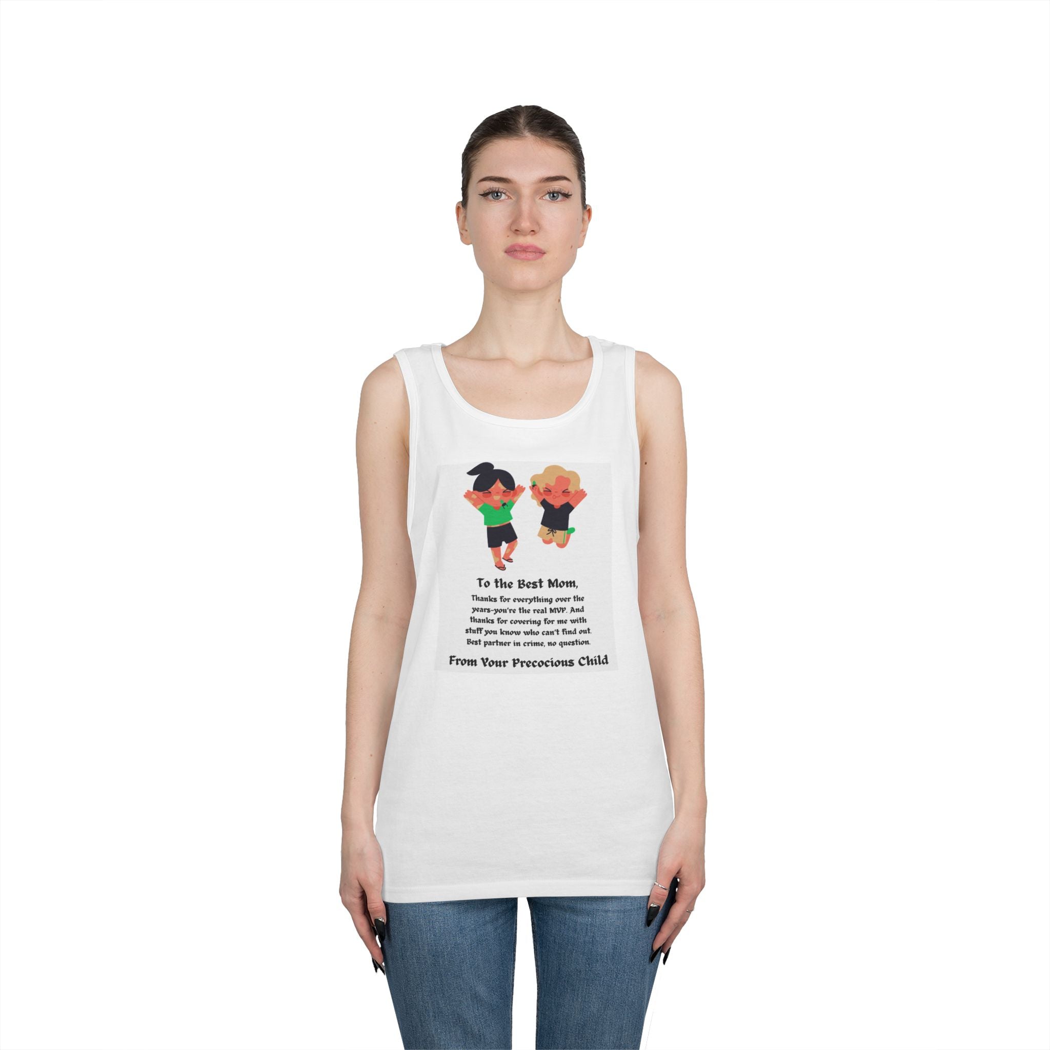 Tank Top — "To the Best Mom" Cute Childrens' Thank You Design
