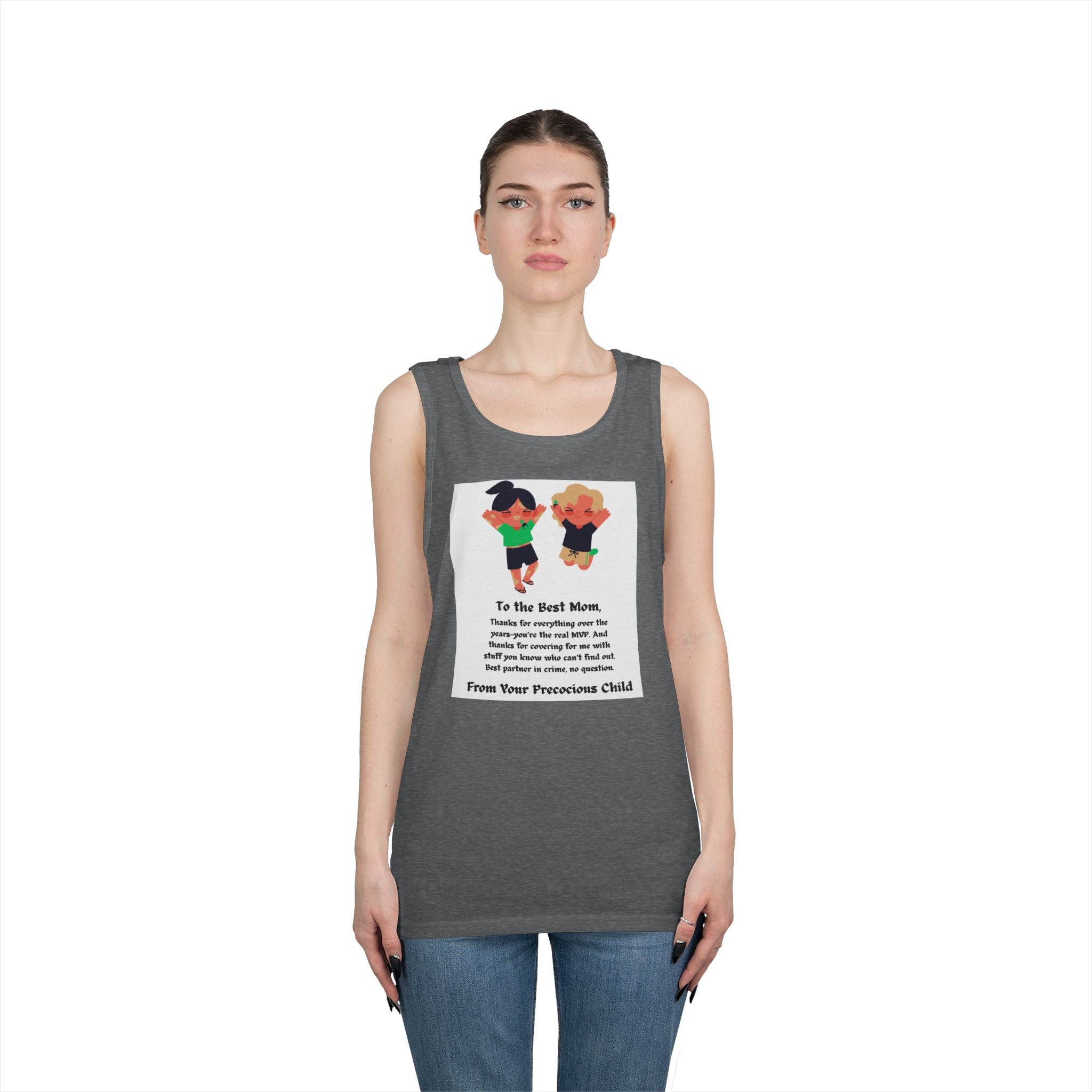 Tank Top — "To the Best Mom" Cute Childrens' Thank You Design
