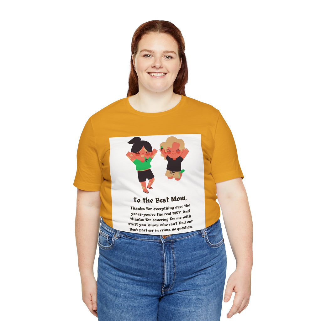 Mom Appreciation T-Shirt — "To the Best Mom" Cute Kids Illustration Gift