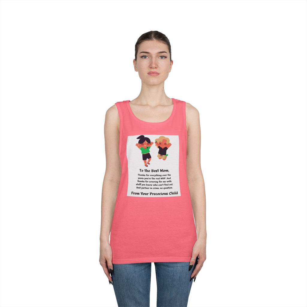 Tank Top — "To the Best Mom" Cute Childrens' Thank You Design