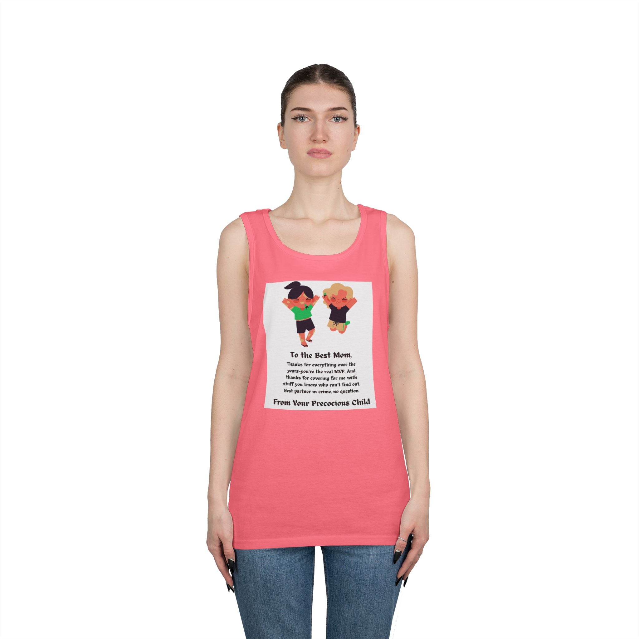 Tank Top — "To the Best Mom" Cute Childrens' Thank You Design